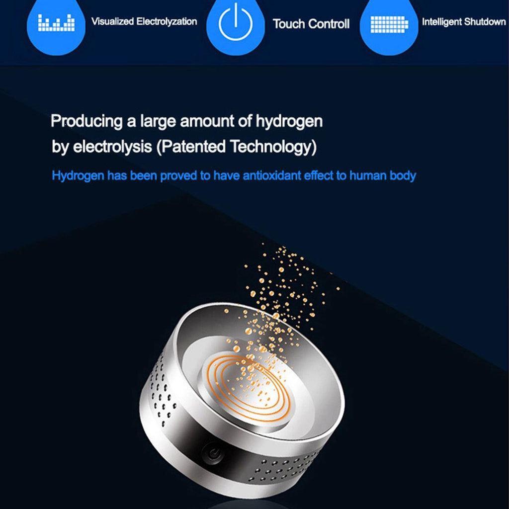 Portable USB Rechargeable Hydrogens Rich Water Ionizer Maker Bottle Cup H2 USB Cable - (Plug: US PLUG). Benefits of H2 water: You can breathe H2 gas, you can increase the production of H2 in vivo by intestinal bacteria, or you can drink H2-rich water.H2-rich water can be produced using electrolysis, magnesium, or bubbling H2 gas into water.